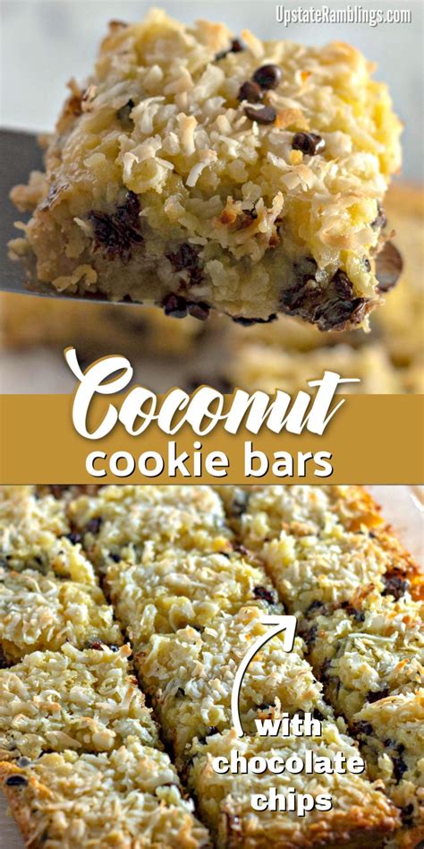 These buttery coconut bars with chocolate chips are an easy dessert ...