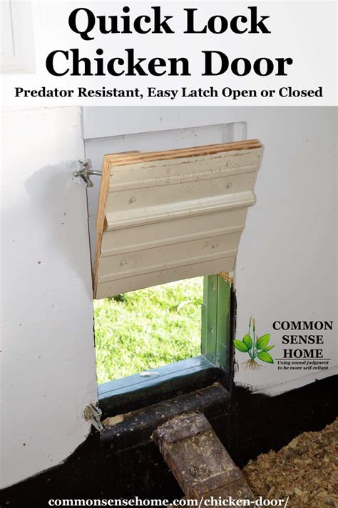 Quick Lock Chicken Door - Predator Resistant, Easy Latch Open or Closed