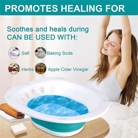 Sitz Bath Kit for Hemorrhoids and Postpartum Care - Foldable, Designed ...