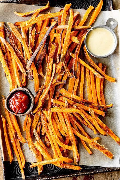 Baked Crispy Sweet Potato Fries Recipe | Deporecipe.co