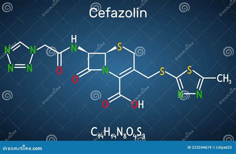 Cefazolin, Cefazoline, Cephazolin Molecule. it is S Beta-lactam ...