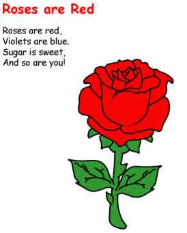 "Roses are Red" Valentine's Day poem