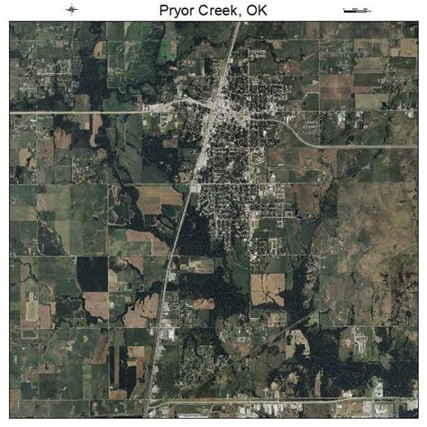 Aerial Photography Map of Pryor Creek, OK Oklahoma