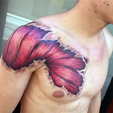 70 Muscle Tattoo Designs For Men - Exposed Fiber Ink Ideas