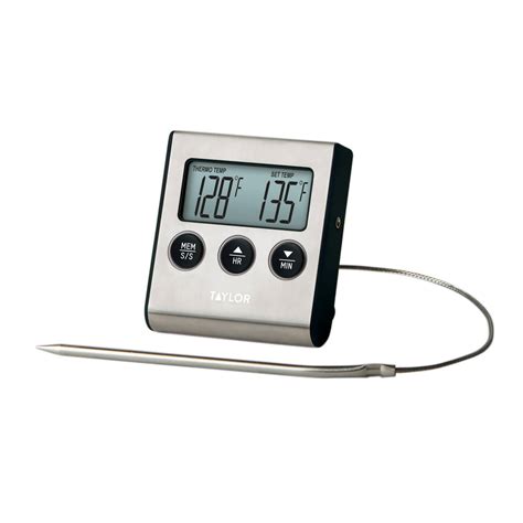 Taylor Digital Wired Probe Programmable Thermometer with Timer ...