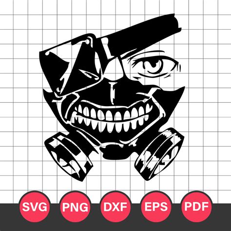 Ken Kaneki Mask Svg, Tokyo Ghoul Character Svg, Tokyo Ghoul | Inspire ...