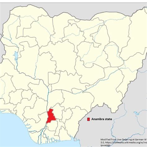 Map of Nigeria showing Anambra state | Download Scientific Diagram