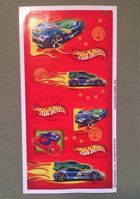 Vintage HOT WHEELS sticker sheet | Etsy