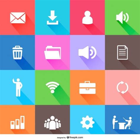 Download Flat Web Elements Icons for free | Flat design icons, Vector ...