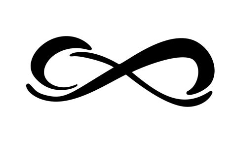 Infinity calligraphy vector illustration symbol. Eternal limitless ...