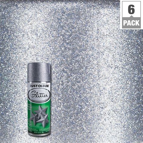 Rust-Oleum Specialty 10.25 oz. Silver Glitter Spray Paint (6-Pack ...