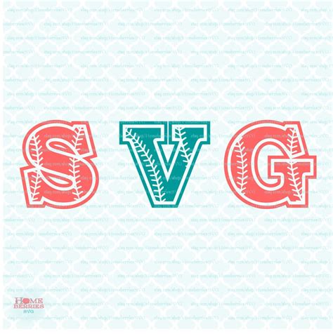 Baseball Font Svg Baseball Svg Monogram Font Svg Baseball | Etsy