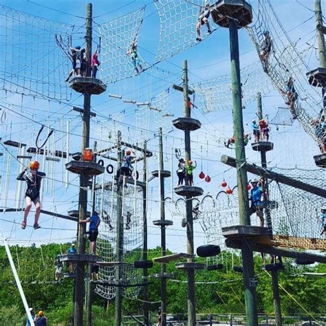 There are 65 activities and elements at Maine’s largest high ropes ...