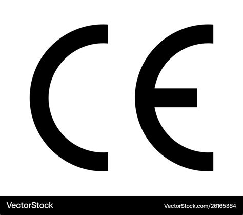 Ce mark icon symbol european certificate logo Vector Image