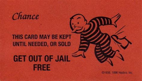 Get Out Of Jail Free Card Template