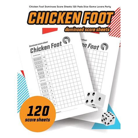 Chicken foot Dominoes Score Sheets : 120 Chicken foot Dominoes score ...