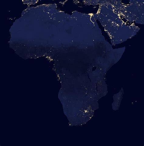 Africa at night, satellite image Photograph by Science Photo Library ...