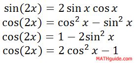 Double Angle Formulas