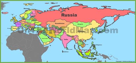 Eurasia Maps | Maps of Eurasia - OnTheWorldMap.com