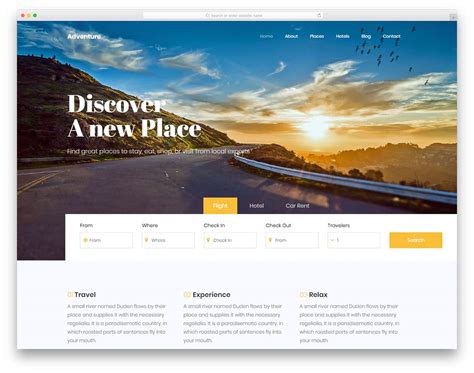 43 Best Free Travel Website Templates With Full Of Colors 2020