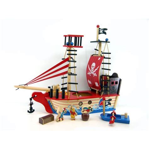 NEW Kaper Kidz Wooden TOY Pirate Ship With Pirates AND Accessories | eBay