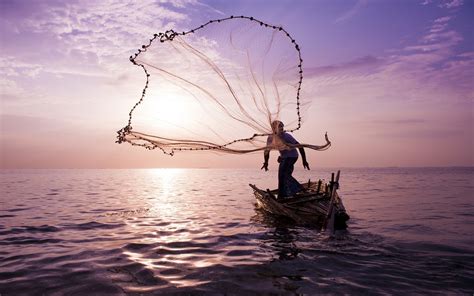 nature, Landscape, Sea, Fisherman, Nests, Fishing, Sunrise, Mist ...