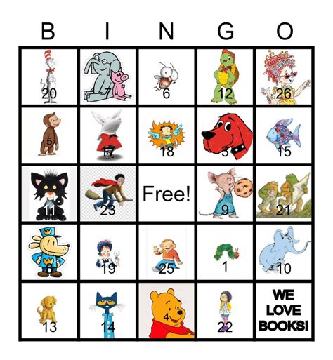 Book Character BINGO Card