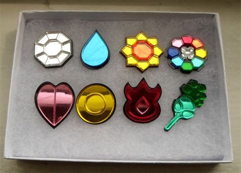 Pokemon Kanto Region 8 Piece Gym Leader Badge Set by Miyuka