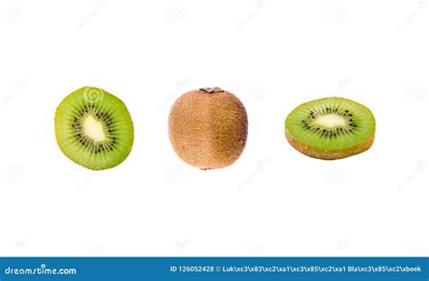 Sliced kiwi isolated stock photo. Image of food, tasty - 126052428