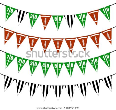 American Football Bunting Flags Party Decoration Stock Vector (Royalty ...