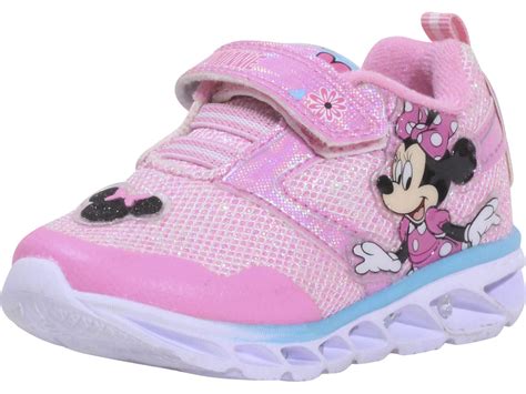 Disney Junior Toddler Girl's Minnie Mouse Sneakers Light Up Light Pink ...