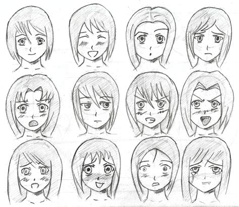 Anime Expressions Drawing at GetDrawings | Free download