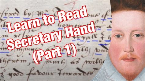 How to Read Secretary Hand (Part 1) - YouTube