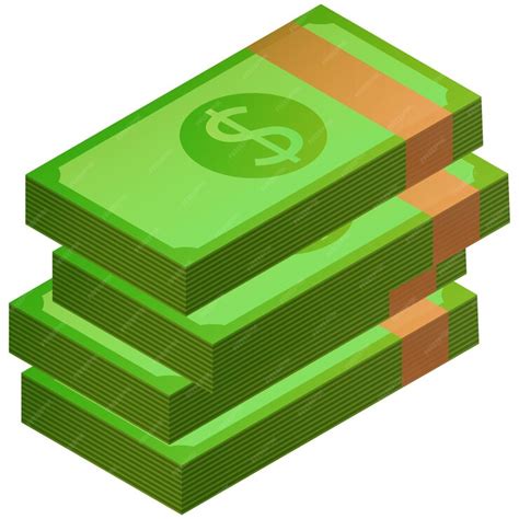 Premium Vector | Vector illustration of paper money in isometry