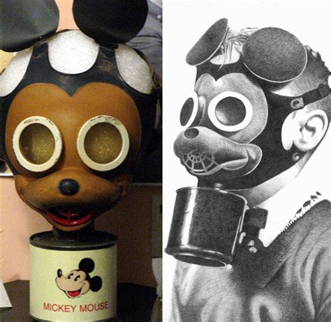 Historical Creepy Design | Mickey Mouse Gas Mask from WWII : r/creepydesign