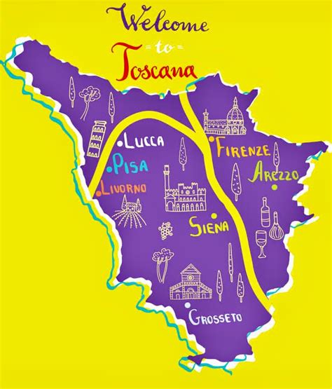 Map Of Italy Tuscany Rome - Map of world