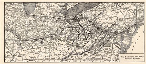 1914 Antique B & O RAILROAD Map Baltimore and Ohio Railway Map | Etsy ...