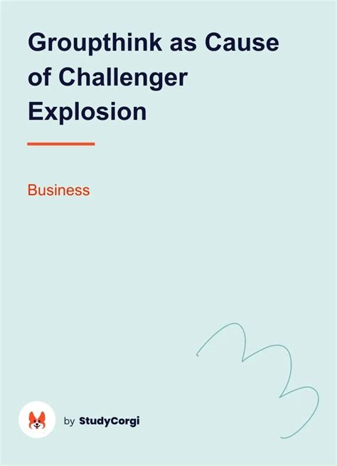 Groupthink as Cause of Challenger Explosion | Free Essay Example