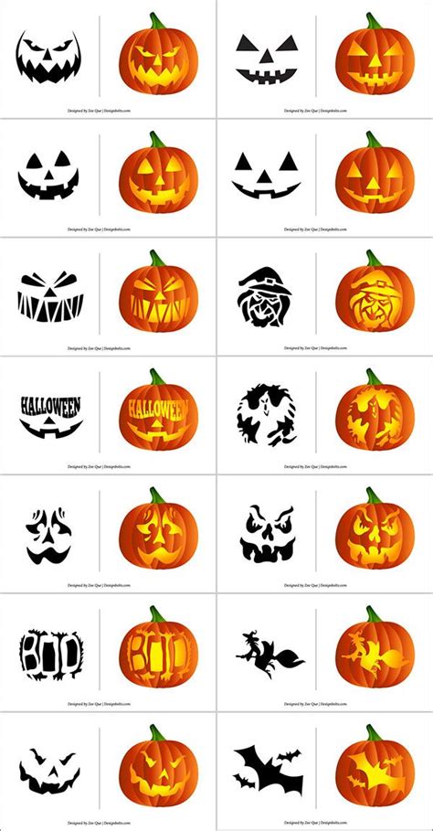 850+ Free Printable Halloween Pumpkin Carving Stencils, Patterns ...