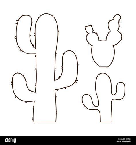 Cactus Outline Tattoo