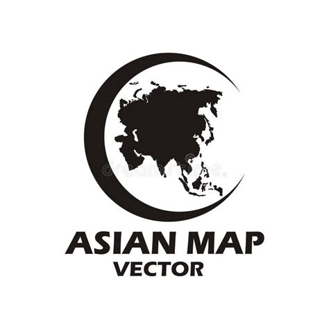 Asian map vector logo stock vector. Illustration of east - 121690841