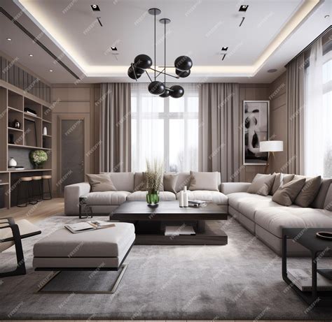 Premium AI Image | modern living room ultra detailed hyper realistic ...