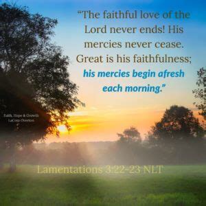 lamentations 3:22-23 - Faith, Hope, & Growth