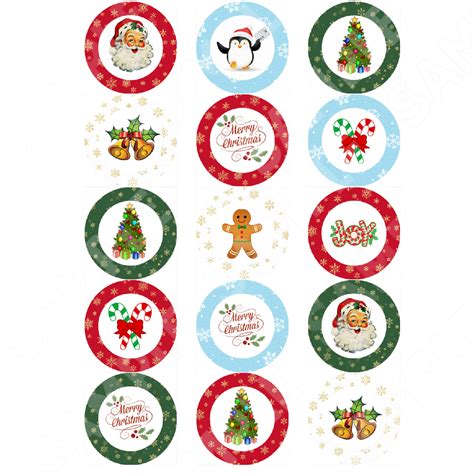 Christmas cupcake toppers | Edible Picture | Caketop.ie