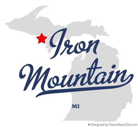 Map of Iron Mountain, MI, Michigan