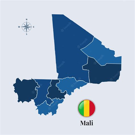 Premium Vector | Mali map with flag Mali flag map