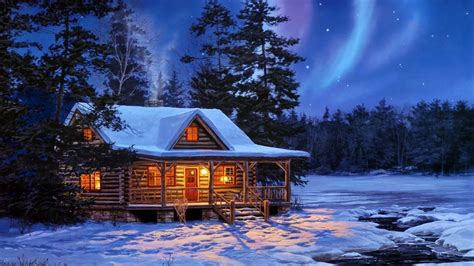 2186x1229 Quality Cool winter | Beautiful cabins, Cabins in the woods ...