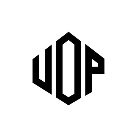 UOP letter logo design with polygon shape. UOP polygon and cube shape ...