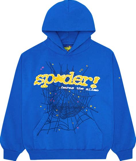 Buy Sp5der Hoodie 'TC Blue' - SP5 MBLU HD | GOAT