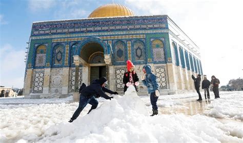 Breathtaking scenes after rare snowfall in Israel, Jordan and other ...